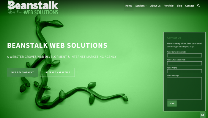 Beanstalk Web Solutions New Website